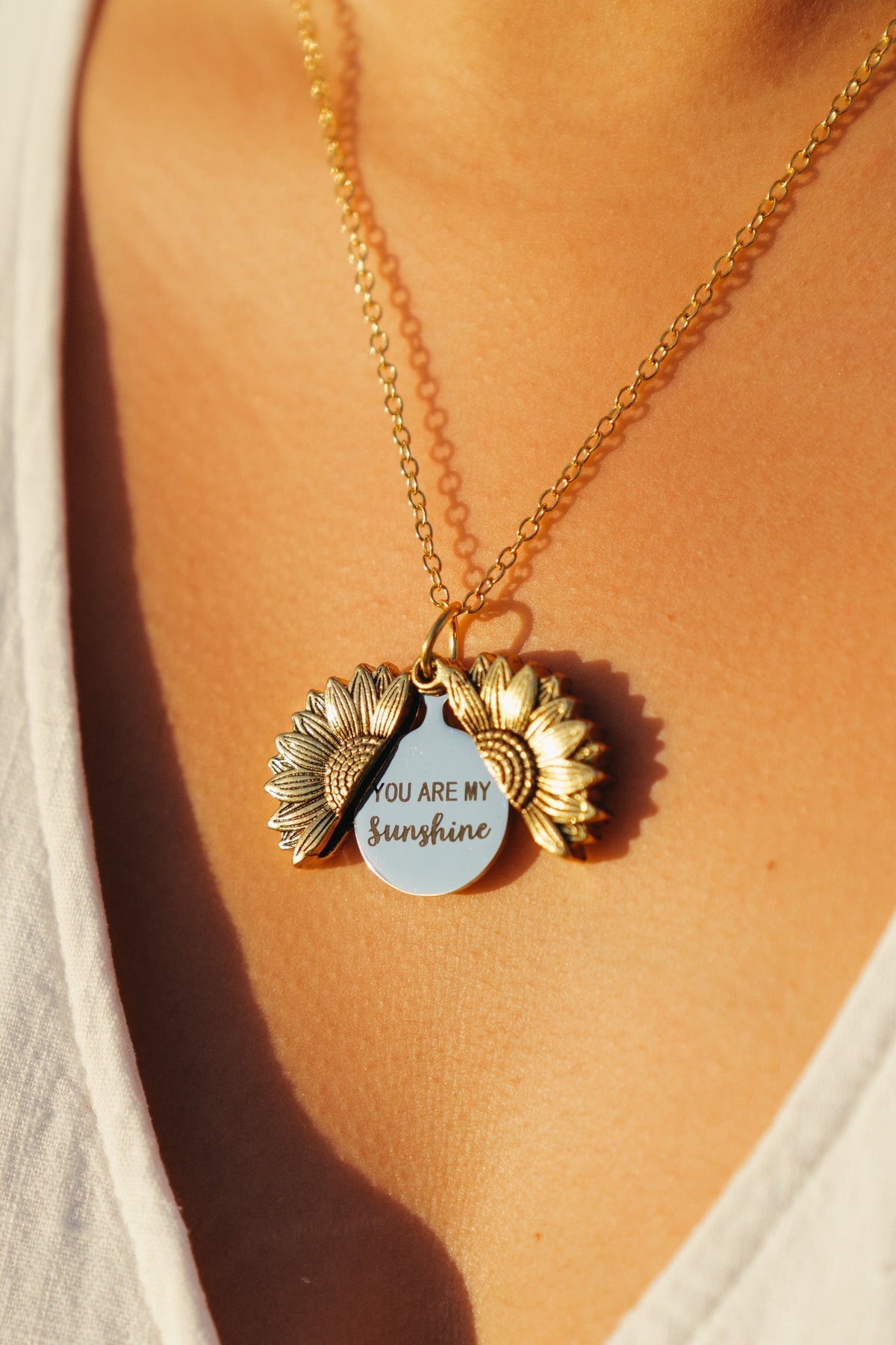 (*Valentine's Day Sale*) You Are My Sunshine Sunflower Necklace